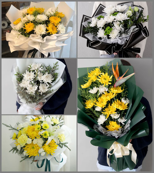 山东莱芜莱城区和庄镇北麻峪村白事花束代送
